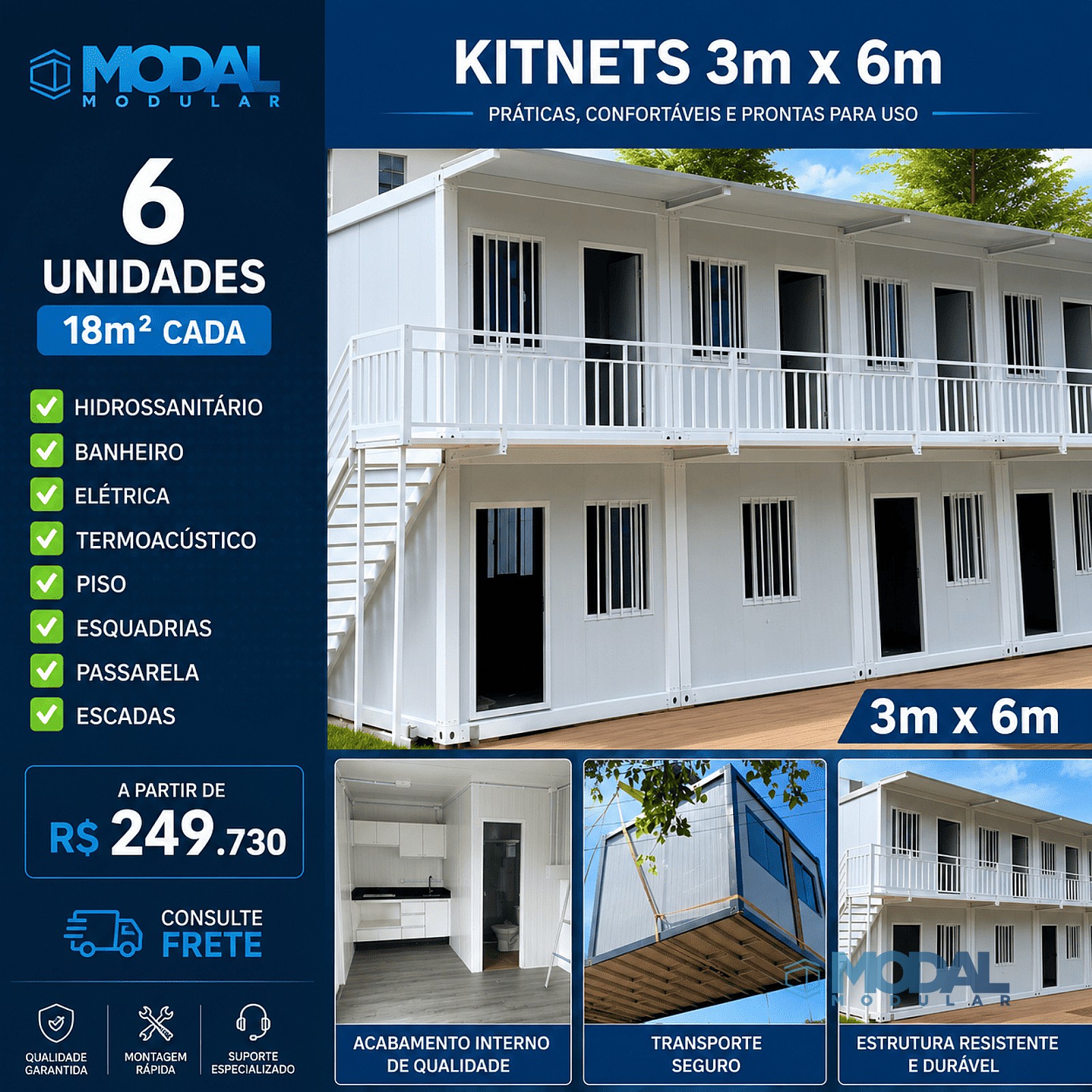 6 unidades Studios 18m²      STANDARD 